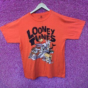 Looney Tunes Cartoon Characters Oversized Warner Bros Tee L